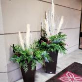 Season's Greetings Outdoor Arrangement
