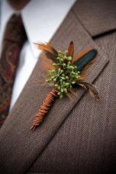 Seeded Eucalyptus Boutonniere 