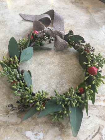 Seeded Eucalyptus Hair Wreath