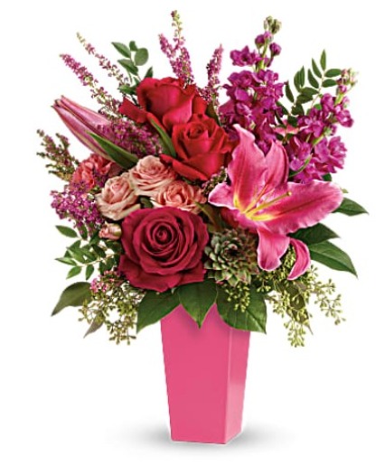Seeing Pink Vased Arrangement