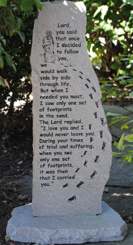 Self Standing Stone FOOTPRINTS 