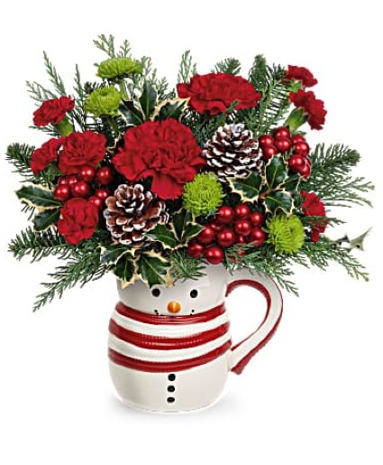 Send a hug Sweet Frosty  Keepsake arrangement
