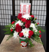 Send a Mug  with Hot Chocolate 1 Sided Bouquet