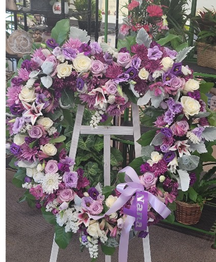 Send My Heart  large open heart fresh floral arrangment 