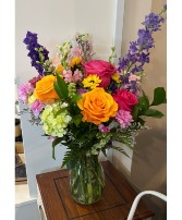 Sending a Smile Your Way All around vased arrangement