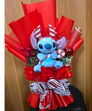 Sending Holiday Cheer  Stuffed Animal Arrangement 