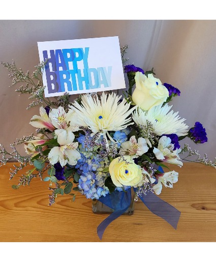 September Sapphire Birthday Vase Arrangement