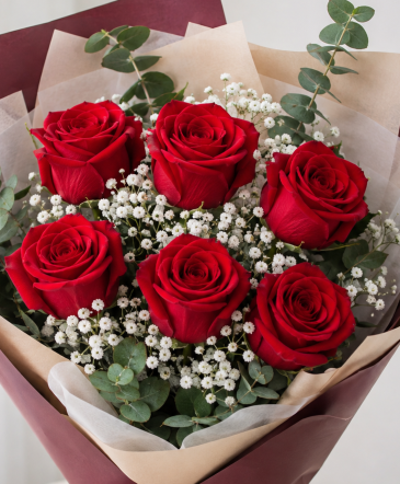 SEPTEMBER SPECIAL 1/2 Doz Roses Handheld Bouquet in Camden, AR | Triple Cross Flowers & Gifts