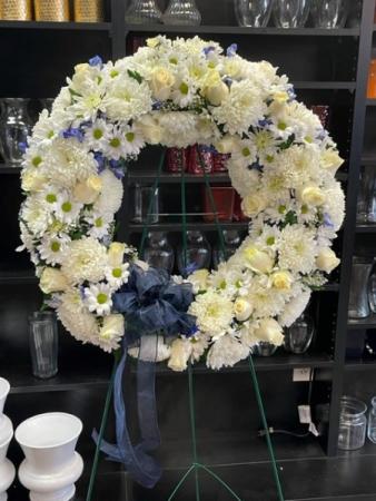 Serene Blessings Blue & White Standing Wreath Standing Wreath