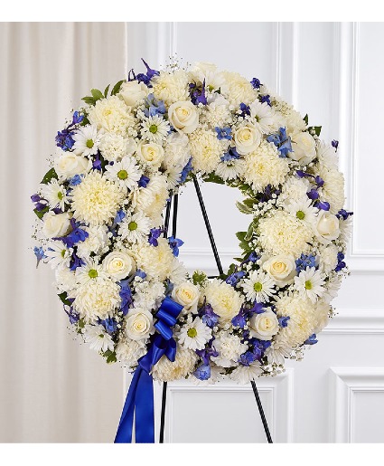 SERENE BLESSINGS STANDING BLUE AND WHITE 
