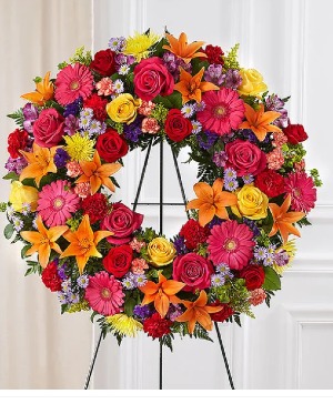 Serene Blessings Standing Wreath- Bright 