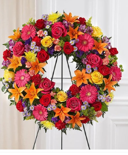 Serene Blessings Standing Wreath- Bright 