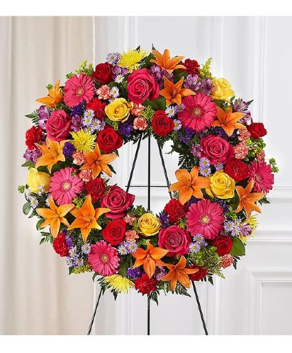 Serene Blessings™ Standing Wreath- Bright 
