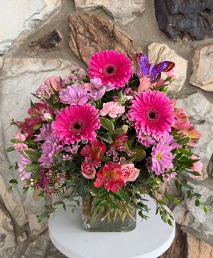 Serene Blush Vase Arrangement