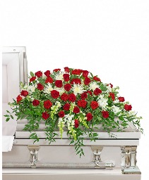 Serene Sanctuary Casket Spray Funeral Arrangement