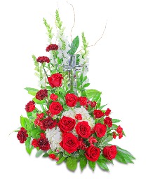 Serene Sanctuary Crystal Cross Sympathy Arrangement