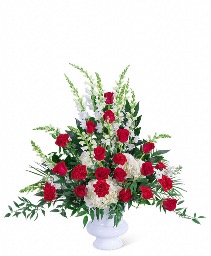 Serene Sanctuary Urn Funeral Arrangement