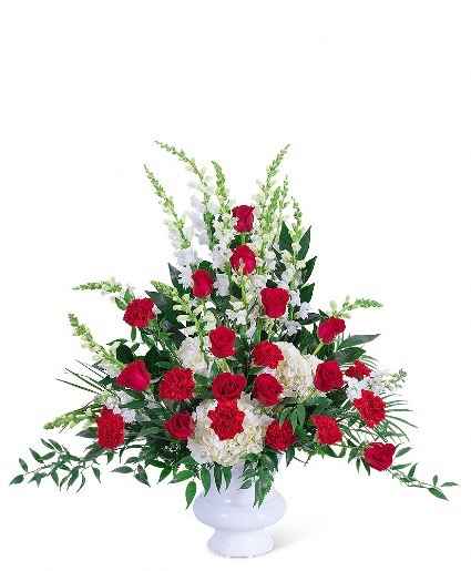 Serene Sanctuary Urn Funeral Arrangement