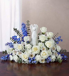 Serenity Angel Arrangement™ Blue and White 