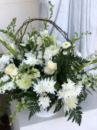 Serenity Basket Sympathy arrangement