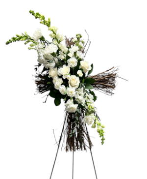 Serenity Cross Fresh Florals on Grapevine Cross