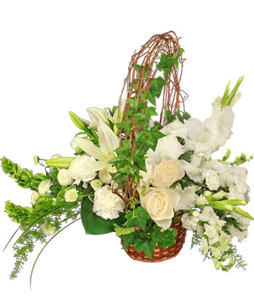 SERENITY Flower Basket in Riverside, CA | Willow Branch Florist of Riverside