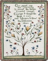 Serenity Prayer Throw  Blanket