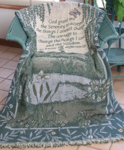 SERENITY PRAYER THROW 