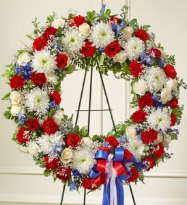 Service Member Wreath Standing Spray