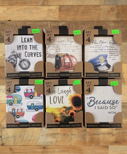 Set of 4 Stoneware Coasters 