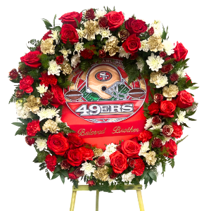 SF Team Wreath Standing Spray