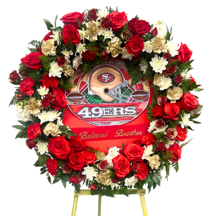 SF Team Wreath Standing Spray