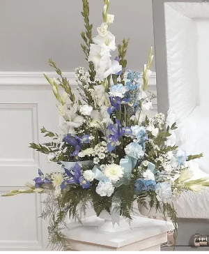 Shades Of Blue Pedestal Arrangement 