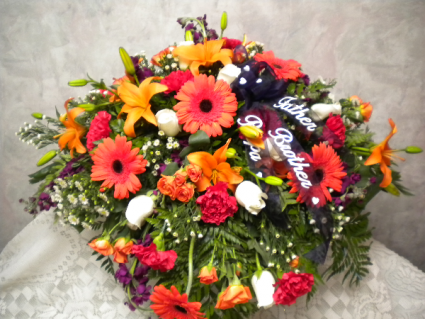 Shades of fall casket spray