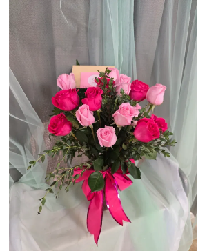 Shades of Pink: 2 Dozen Vase Arrangement