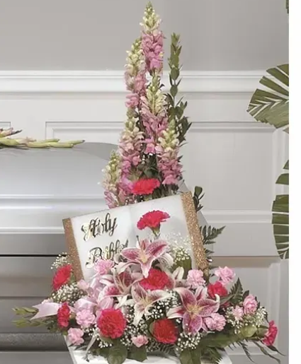 Shades Of Pink Bible Arrangement 
