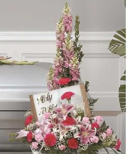 Shades Of Pink Bible Arrangement from ROMA FLO  