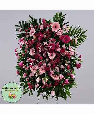Shades of Pink Farewell Standing Spray