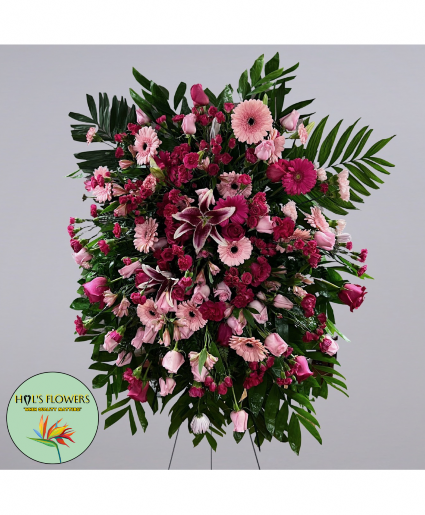 Shades of Pink Farewell Standing Spray