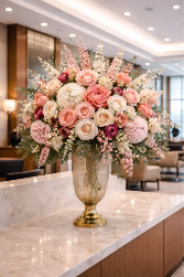 Shades of Pink Love Vase Arrangement