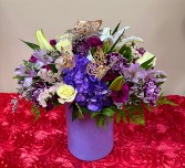 Shades of purple with butterflies 