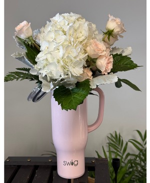 SHIMMER BALLET SWIG WITH FLOWERS 