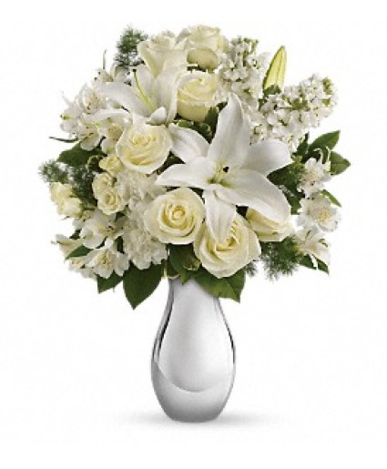SHIMMERING WHITE FLOWER ARRANGEMENT
