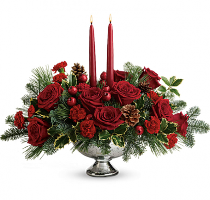 Shining Bright Centerpiece Sparkling Mercury Pedestal Bowl