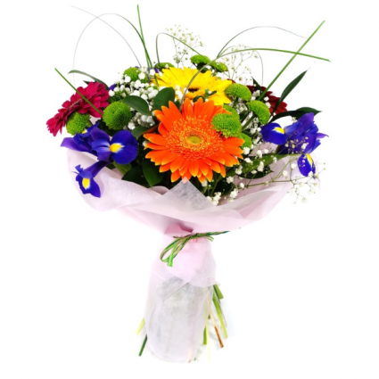 Seasonal Fresh Wrapped Bouquet Mixed Flower Wrap