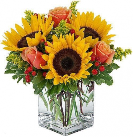  Fields of Sunflowers Floral Bouquet