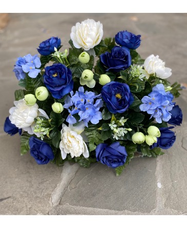 Silk Blue Flat Piece  in Valhalla, NY | Lakeview Florist