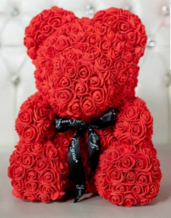 Silk rose bear rose bear silk