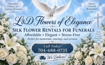 Silk Flowers Rental For Funerals  in Charlotte, NC | L & D FLOWERS OF ELEGANCE