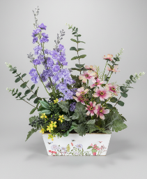 Silk Garden Style Arrangement silk 